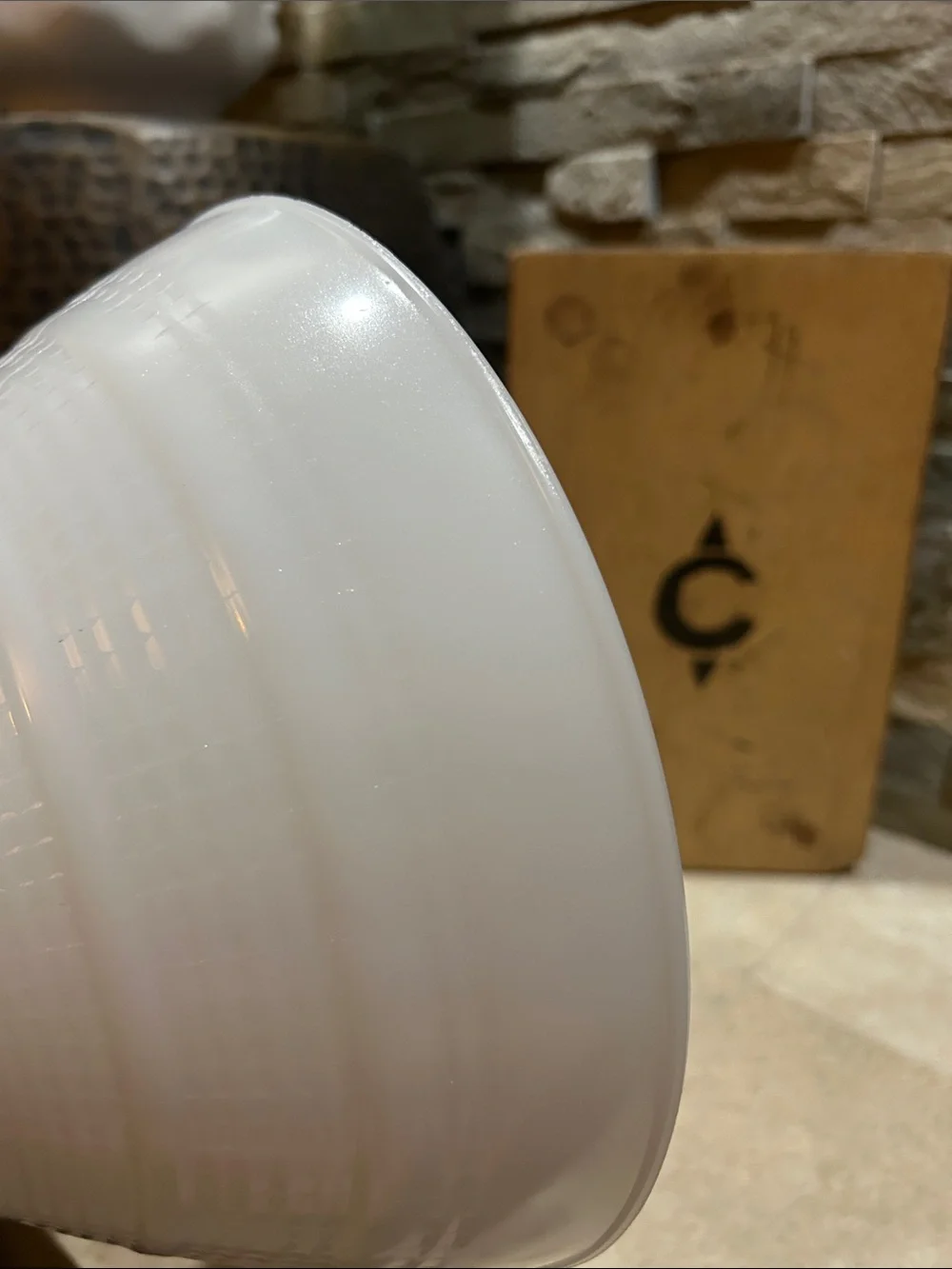 Vintage Large Milk Glass Diffuser Reflector Lamp Shade 10